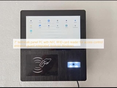 PC bảng điều khiển thiết bị đầu cuối 7 inch với máy đọc thẻ RFID NFC để kiểm soát truy cập bảo vệ lối vào tích hợp Android Windows