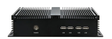 Aluminum Housing Fanless Mini Embedded PC 2*RJ45 / 4*USB RS232 RS485